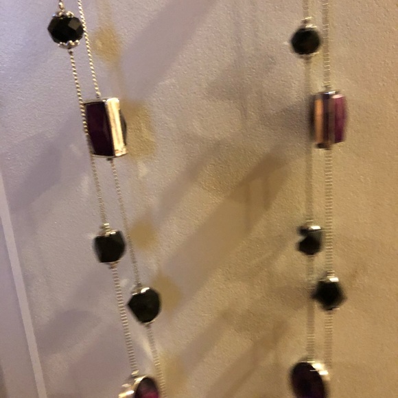 Long silver necklace - Picture 3 of 4